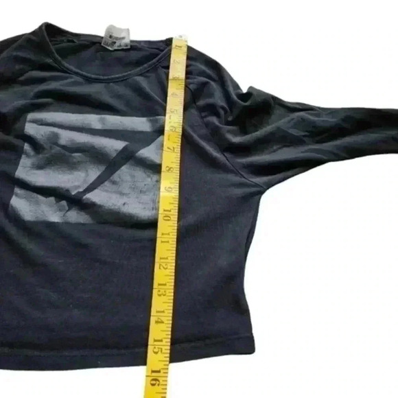 Gymshark Top Long  Sleeve Black Logo Graphic Fitted Stretch Women's Extra Small - Picture 10 of 11